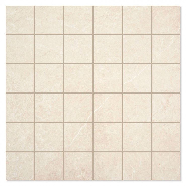 Marmor Mosaik  Klinker Firenze Crema Matt 30x30 (5x5) cm-0
